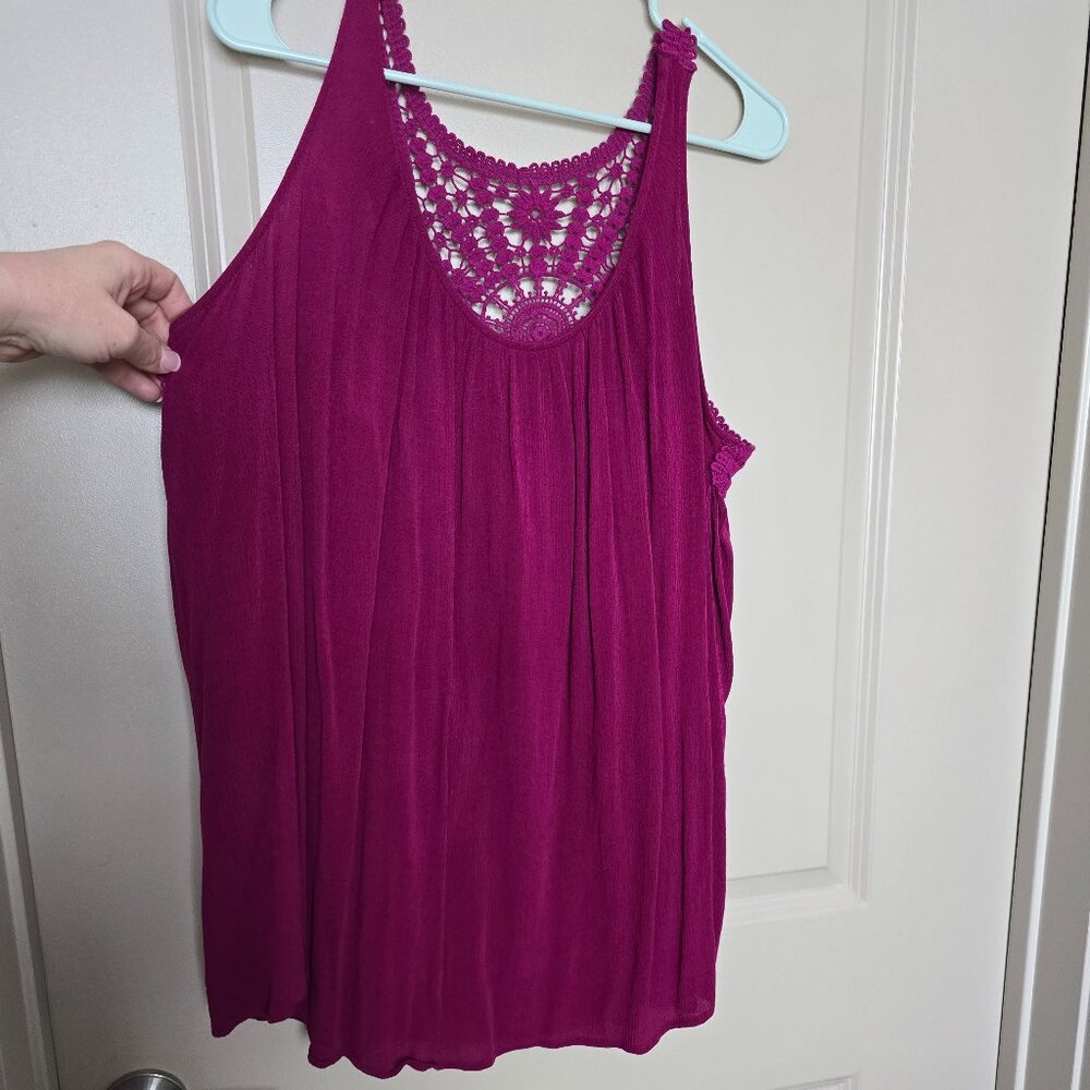 Lane Bryant Crochet Back Tank